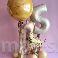 Шарики на день рождения ребёнка Крошка жираф на 5 лет